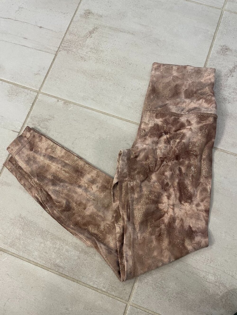 Lululemon Align Diamond Dye Misty Shell Cacao Diffuse Dot Foil 25" Leggings
